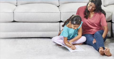 clean carpet with family